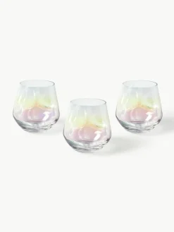 Handgemaakte waxinelichthouders Rainbow, set van 3^Westwing Collection Fashion