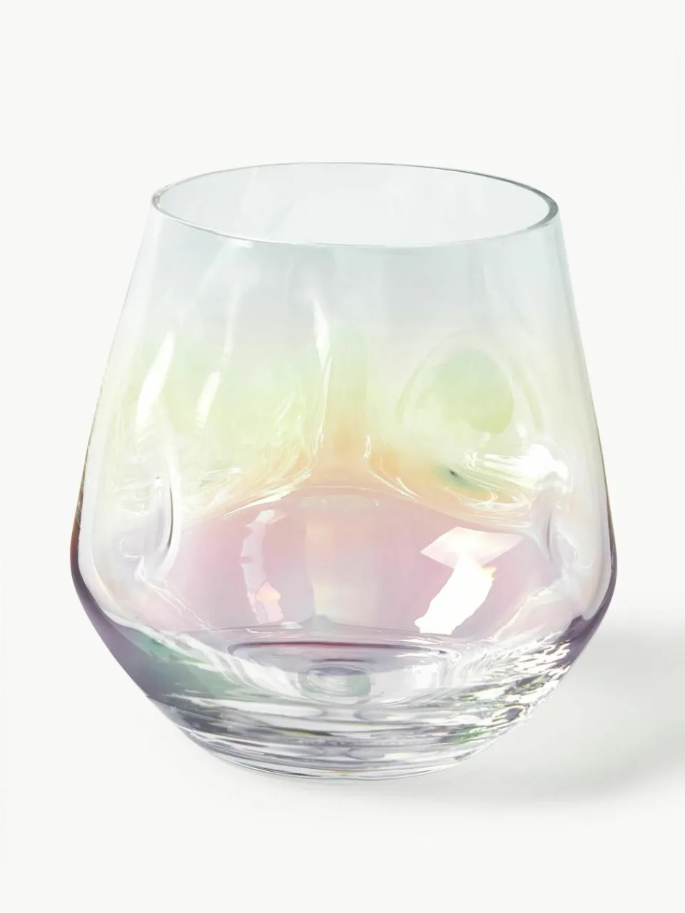 Handgemaakte waxinelichthouders Rainbow, set van 3^Westwing Collection Fashion