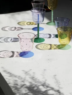 Handgemaakte wijnglazen Dot van borosilicaatglas, 2 stuks^&k Amsterdam Discount