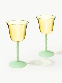 Handgemaakte wijnglazen Dot van borosilicaatglas, 2 stuks^&k Amsterdam Best