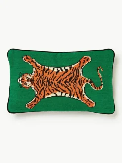 Handgemaakte wollendecoratief kussen Tiger^Jonathan Adler Sale