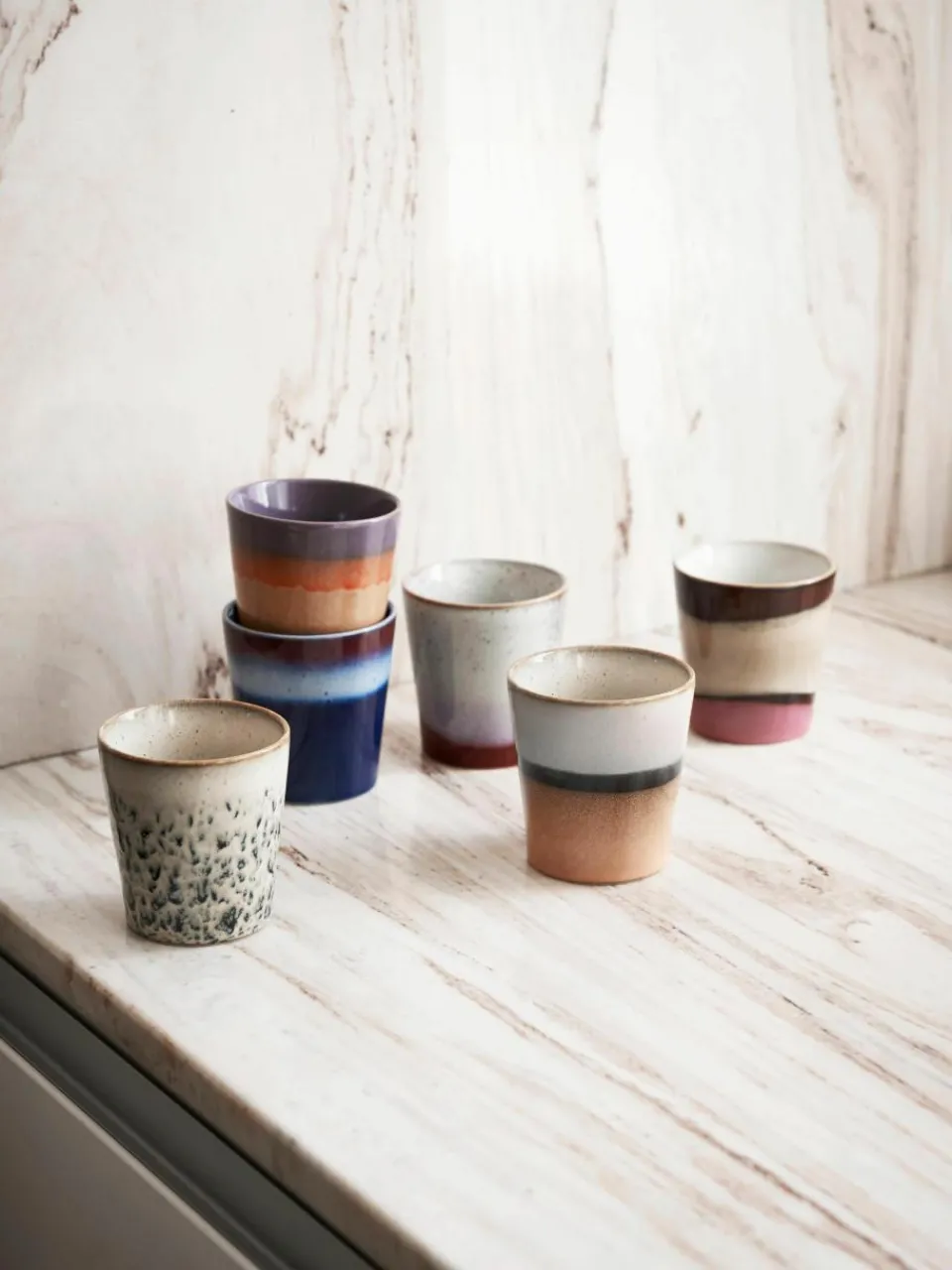 Handgemaakte XS beker 70's, 4-delig^HKLIVING Discount