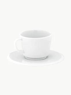 Handgemaakte XS porseleinen koffiekopjes Vitruv met schoteltjes, 2 stuks^Meissen Fashion