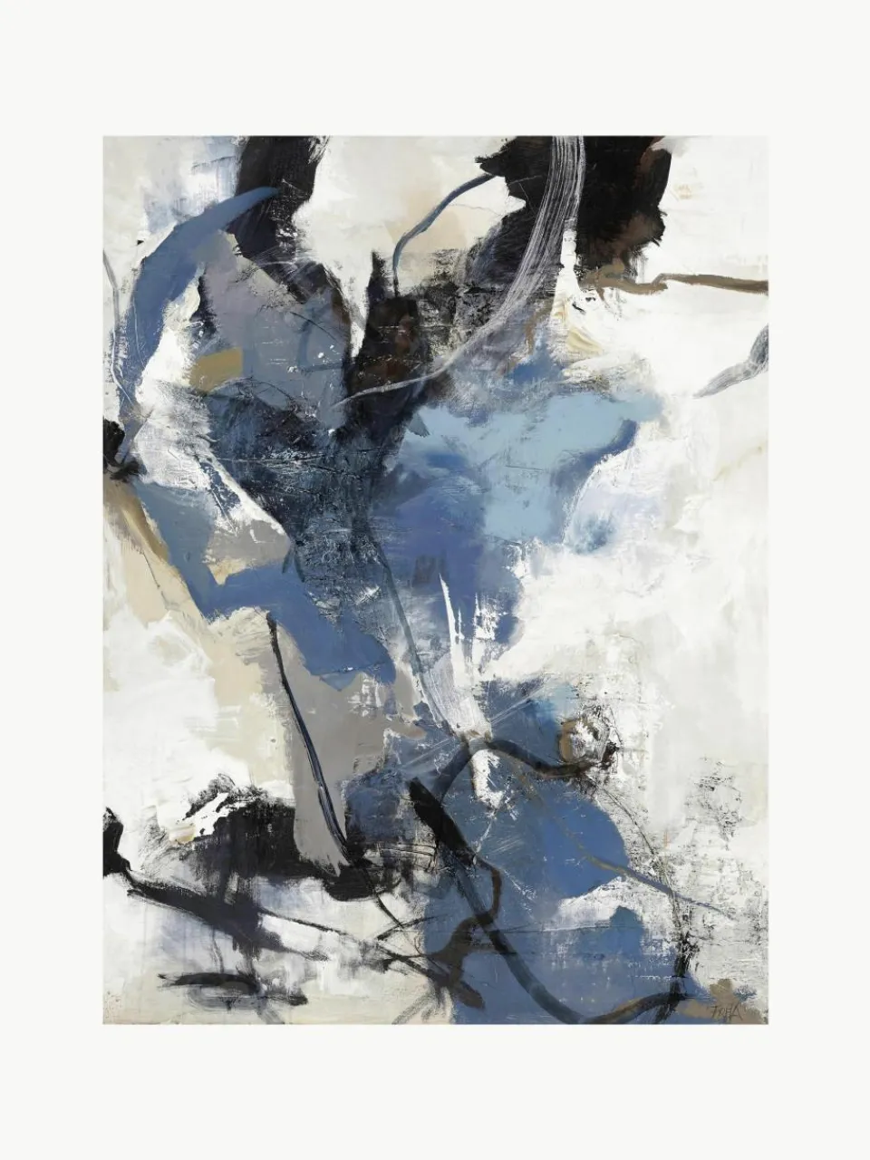 Handgeschilderd canvas print Blue vibes^Malerifabrikken Sale