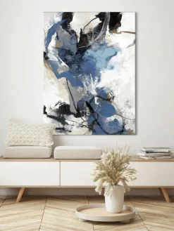 Handgeschilderd canvas print Blue vibes^Malerifabrikken Sale