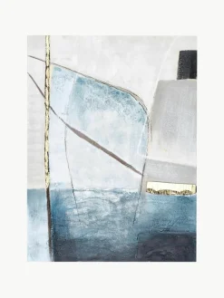 Handgeschilderde canvasdoek Golden Blue II^Malerifabrikken Sale