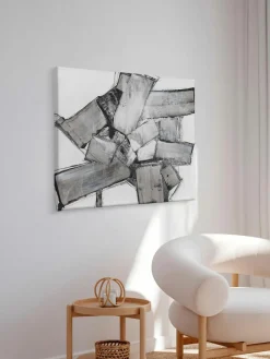 Handgeschilderde canvasprint Donker Abstract^Incado Discount