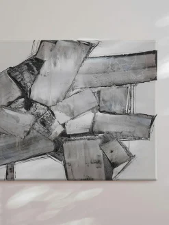 Handgeschilderde canvasprint Donker Abstract^Incado Discount