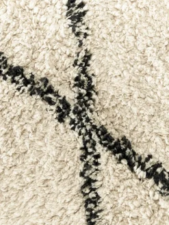 Handgetuft katoenen vloerkleed Bina met ruitjesmotief en franjes^Westwing Collection Discount
