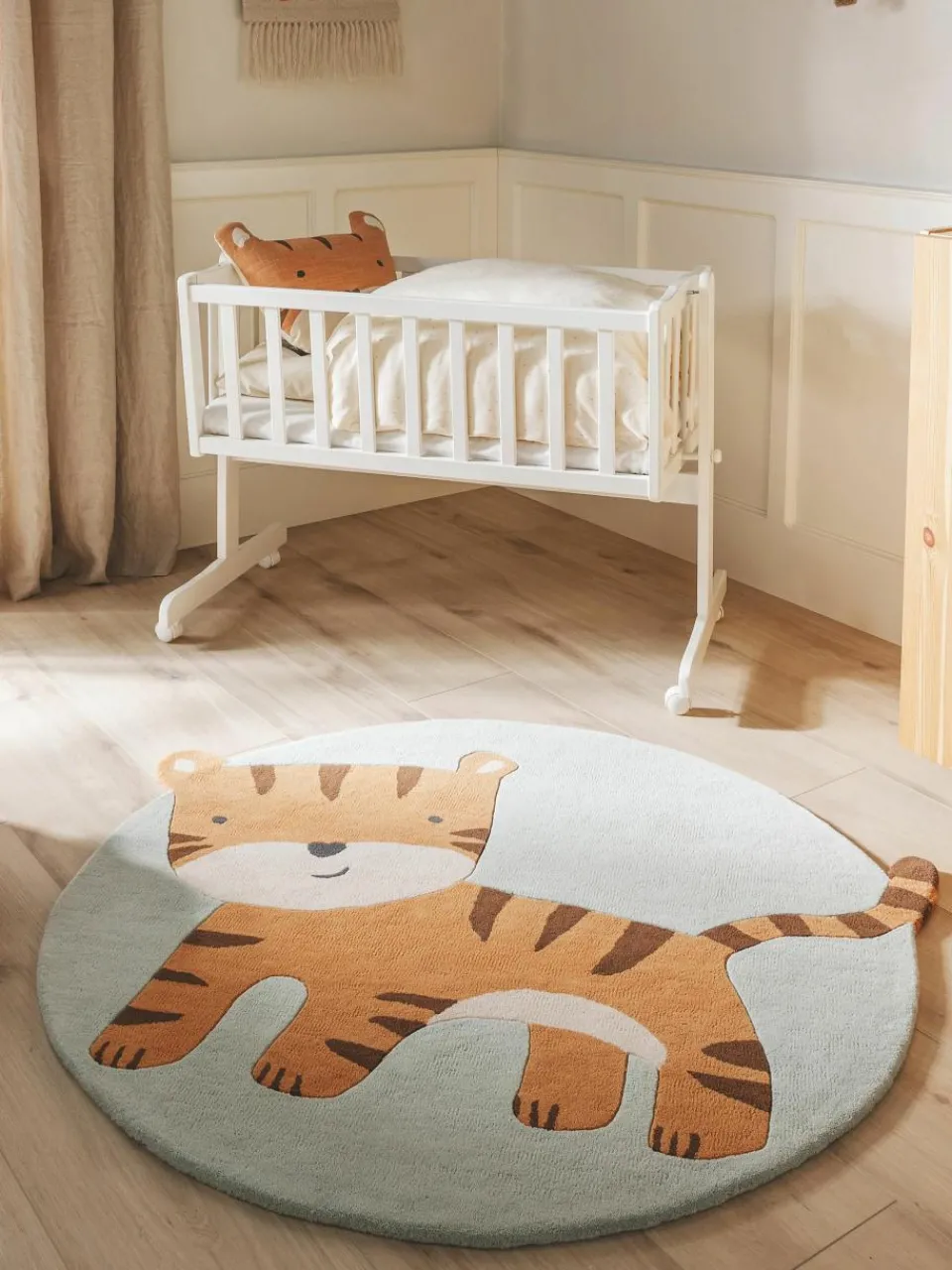 Handgetuft kindervloerkleed Savannah van wol^Benuta Hot