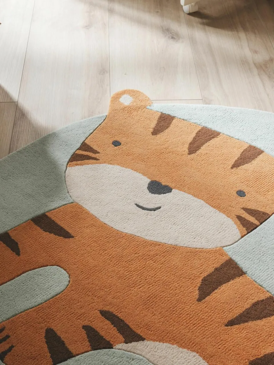 Handgetuft kindervloerkleed Savannah van wol^Benuta Hot