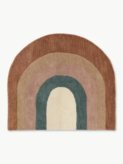 Handgetuft kindervloerkleed Rainbow van wol met franjes^Benuta New