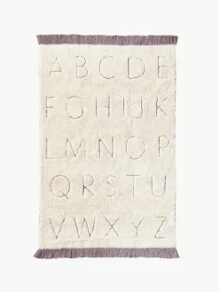 Handgetuft kindervloerkleed ABC met lettermotief, wasbaar^Lorena Canals Best