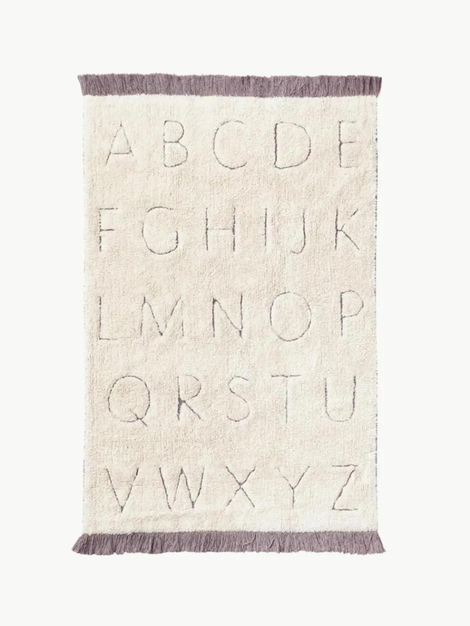 Handgetuft kindervloerkleed ABC met lettermotief, wasbaar^Lorena Canals Best