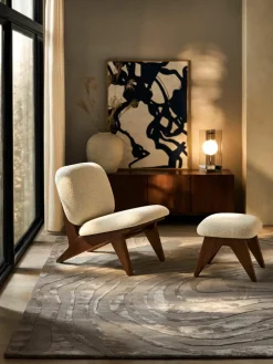 Handgetuft kortpolig vloerkleed Winola met hoog-laag structuur^Westwing Collection Clearance