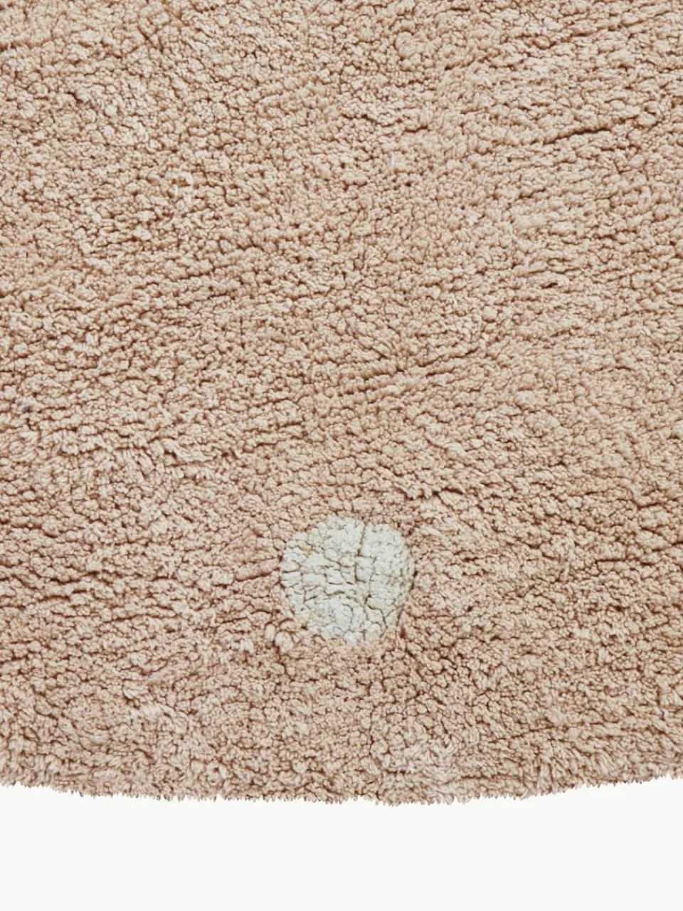 Handgetuft rond vloerkleed Dot met hoog-laag effect, wasbaar^Lorena Canals Online