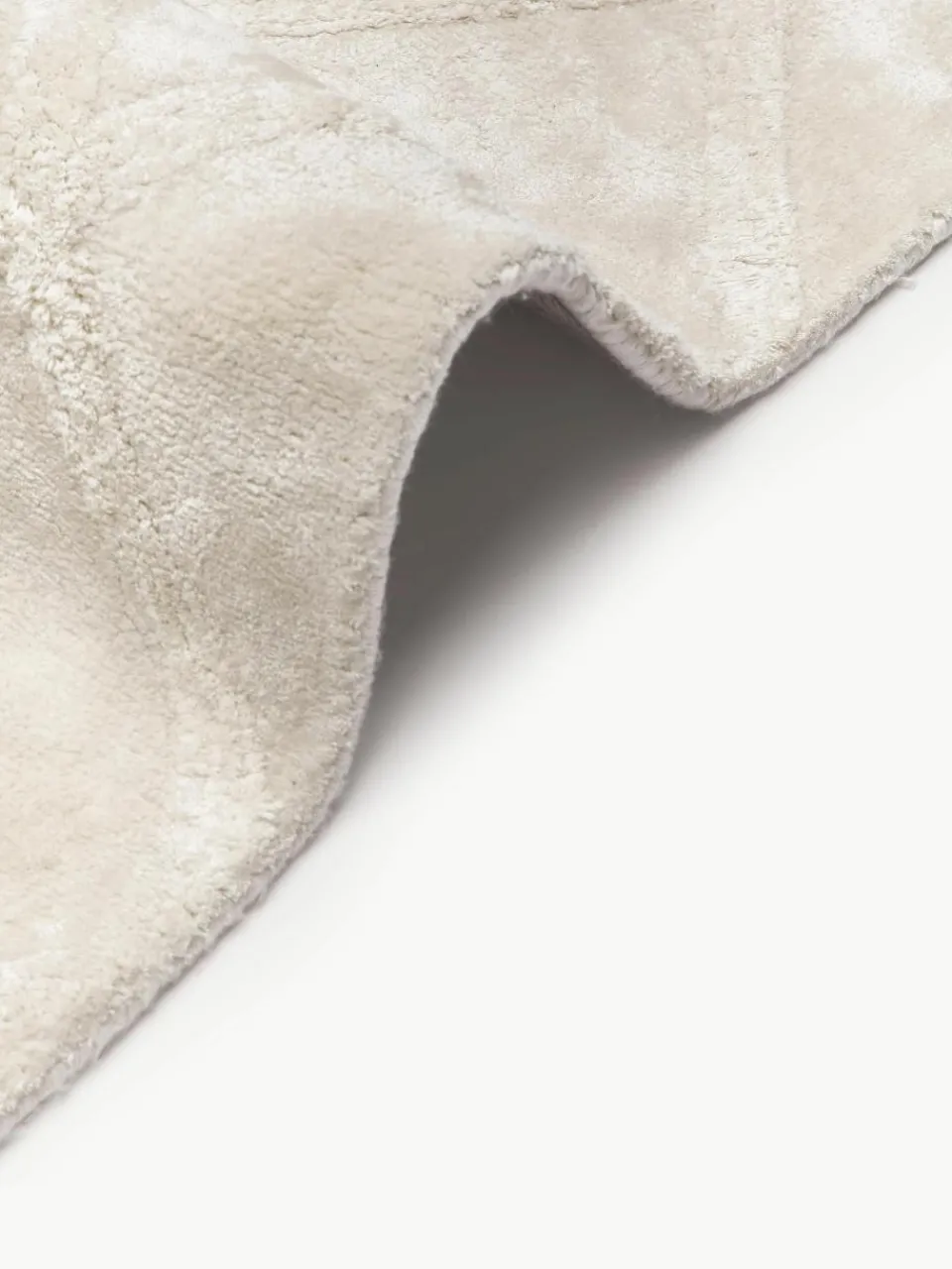 Handgetuft viscose vloerkleed Glanzend met ruitpatroon^Westwing Collection Fashion
