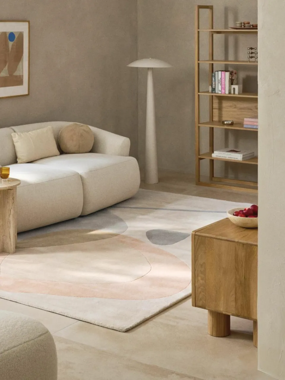 Handgetuft wollen vloerkleed Luke met abstract patroon^Westwing Collection Discount