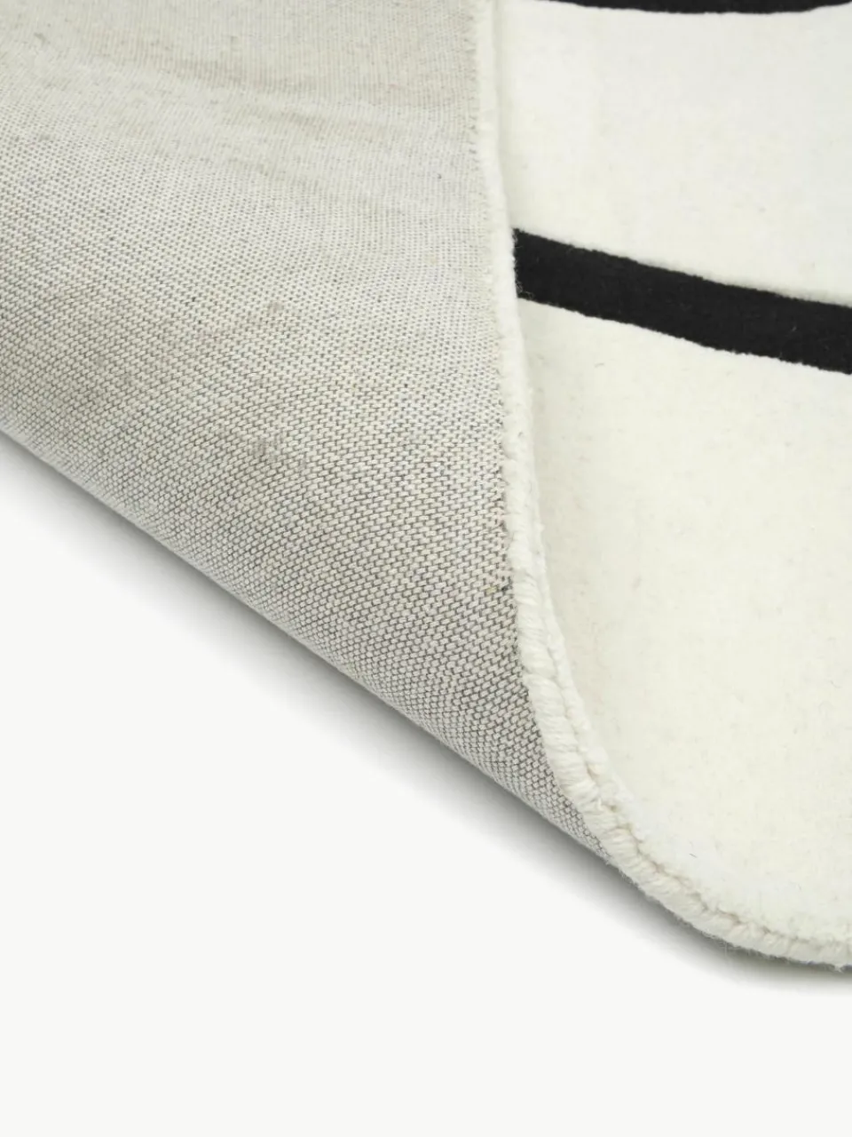 Handgetuft wollen vloerkleed Line met One Line tekening^Westwing Collection Outlet
