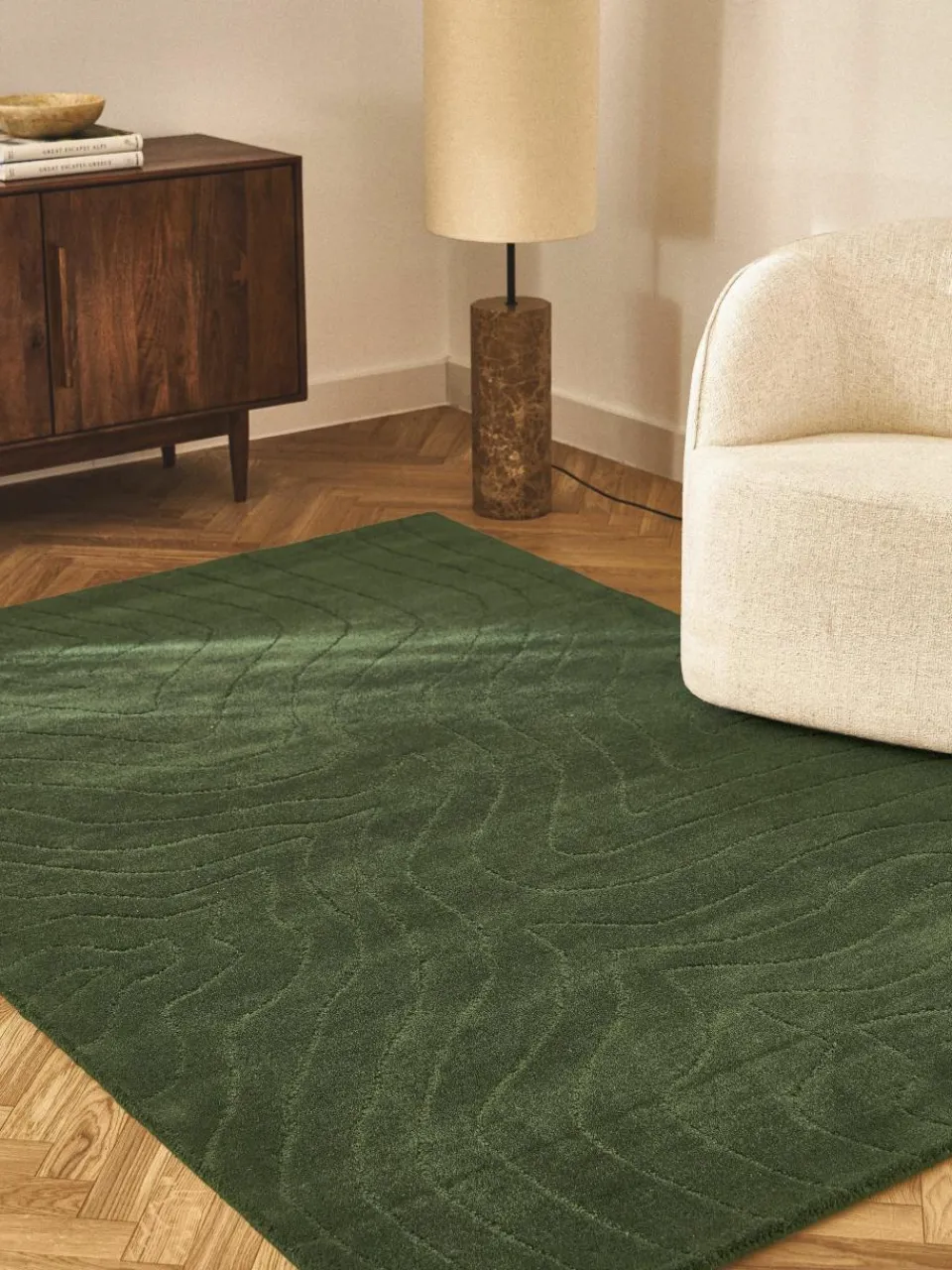Handgetuft wollen vloerkleed Aaron^Westwing Collection Online