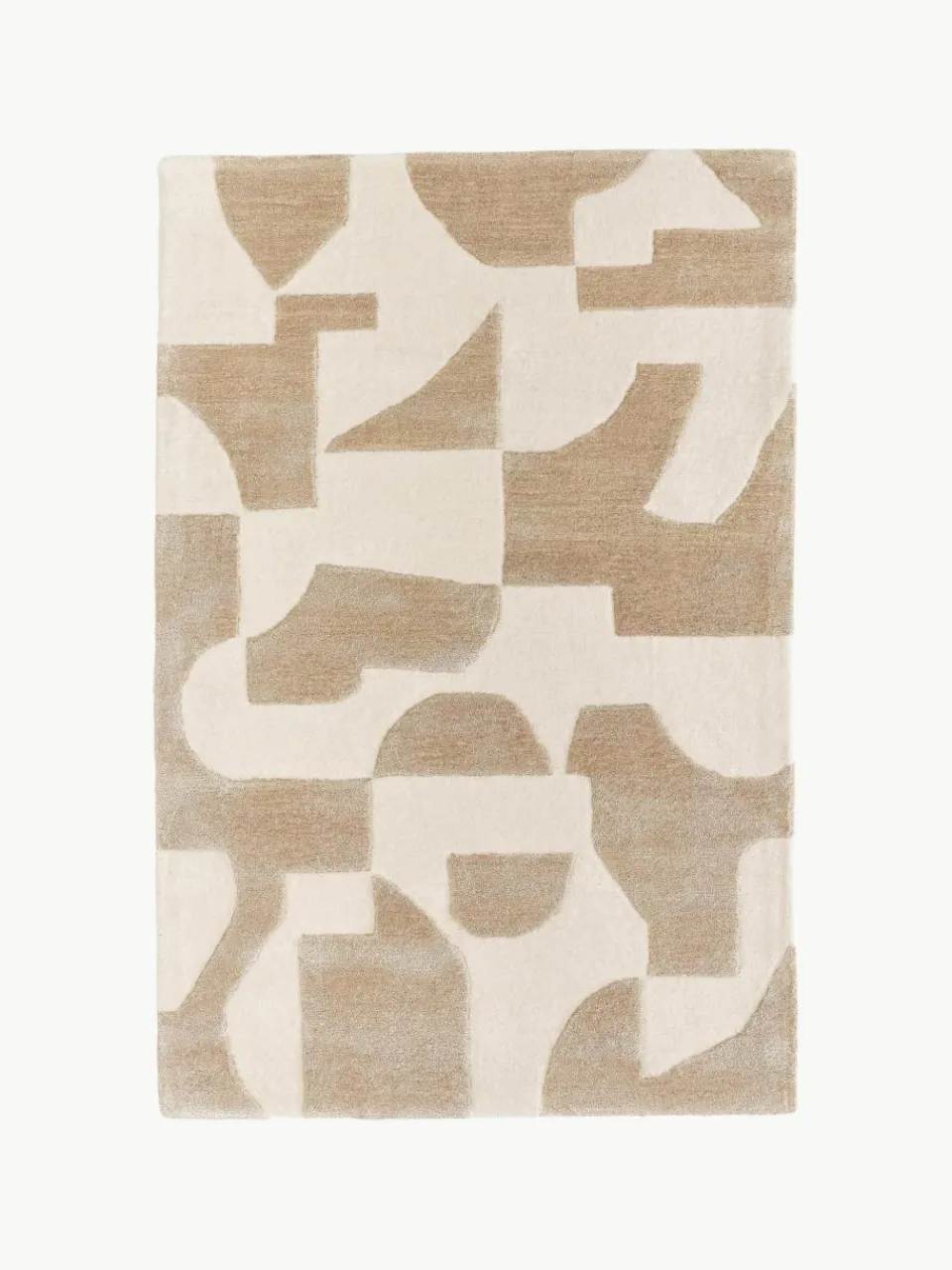 Handgetuft wollen vloerkleed Corin met hoog-laag structuur^Westwing Collection New