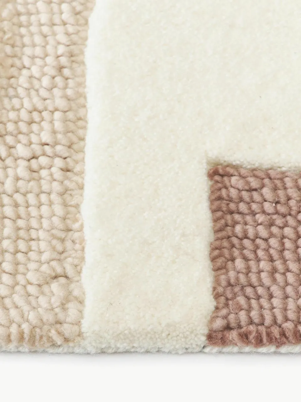 Handgetuft wollen vloerkleed Corin met hoog-laag structuur^Westwing Collection Hot