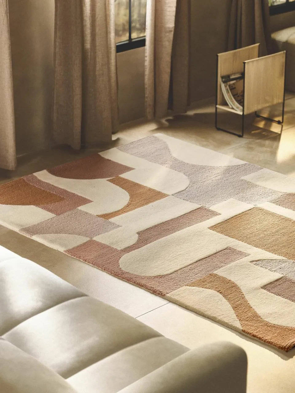 Handgetuft wollen vloerkleed Corin met hoog-laag structuur^Westwing Collection Hot