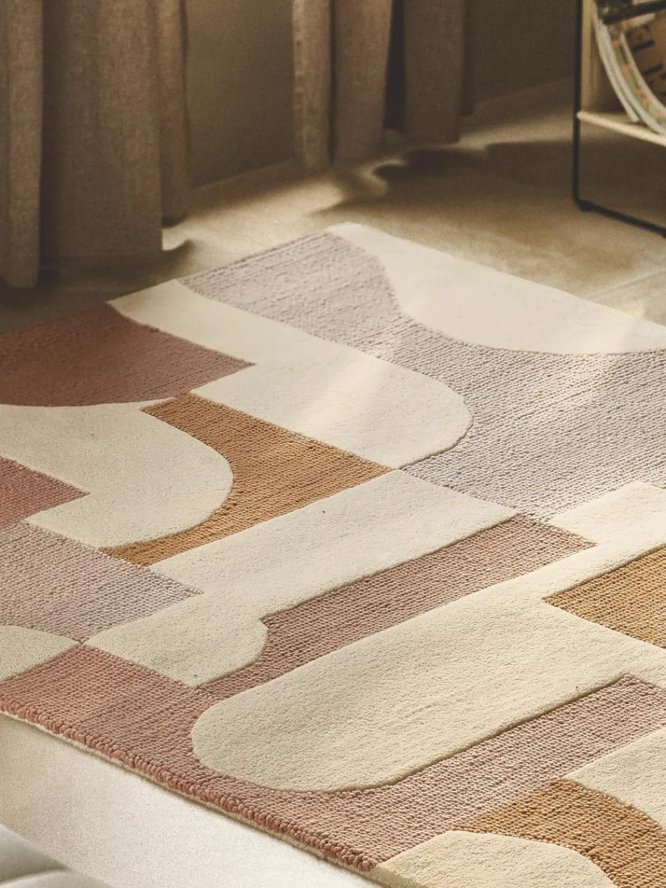 Handgetuft wollen vloerkleed Corin met hoog-laag structuur^Westwing Collection Hot