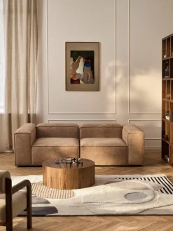 Handgetuft wollen vloerkleed Rosco met hoog-laag structuur^Westwing Collection Outlet