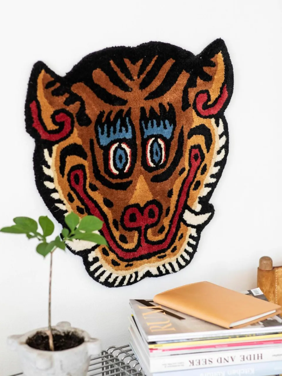 Handgetuft wollen vloerkleed Tiger Face^Bongusta New