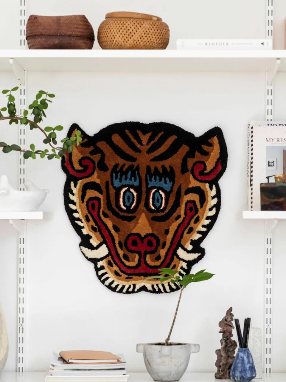 Handgetuft wollen vloerkleed Tiger Face^Bongusta New