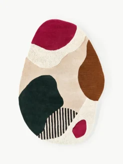 Handgetuft wollen vloerkleed Silas met hoog-laag structuur^Westwing Collection Clearance