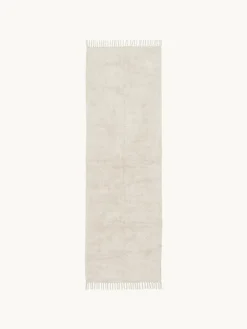 Handgetufte katoenen loper Daya met franjes^Westwing Collection Best