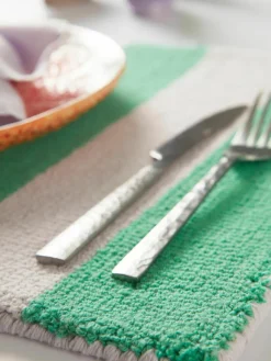 Handgetufte placemats Kio Stripe, 4 stuks^Jotex Fashion