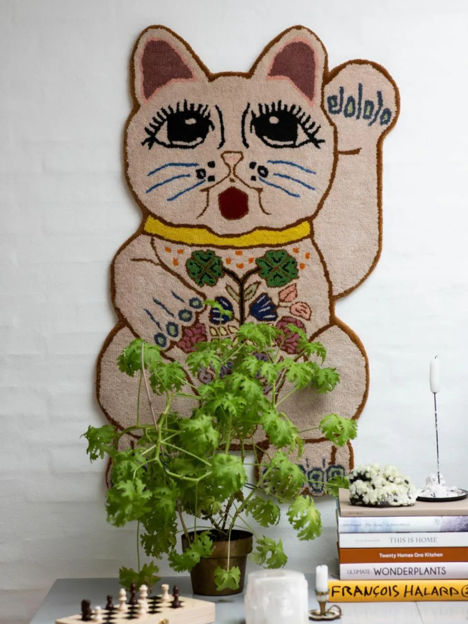 Handgetufte wollen deurmat Lucky^Bongusta New