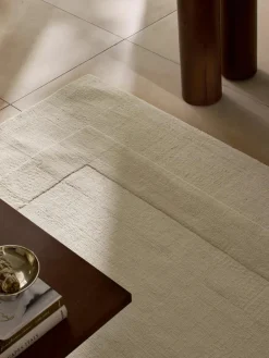 Handgeweven katoenen vloerkleed Dania met hoog-laag structuur^Westwing Collection New