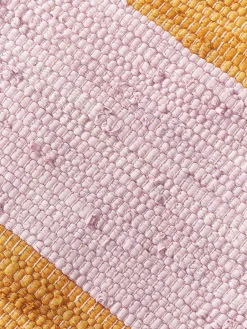 Handgeweven katoenen vloerkleed Chindi met franjes^Bongusta New