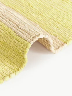Handgeweven katoenen vloerkleed Chindi met franjes^Bongusta New