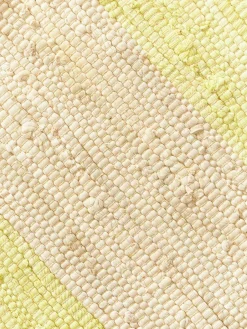 Handgeweven katoenen vloerkleed Chindi met franjes^Bongusta New