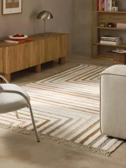 Handgeweven Kelim vloerkleed Calais met franjes^Westwing Collection Outlet