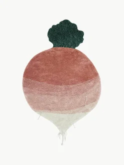 Handgeweven kindervloerkleed Ramona the Radish, wasbaar^Lorena Canals Best