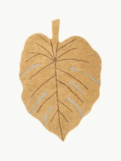 Handgeweven kindervloerkleed Monstera met hoog-laag effect, wasbaar^Lorena Canals Online
