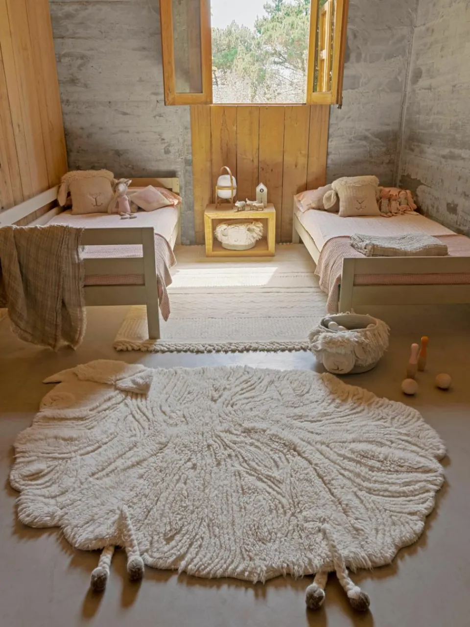 Handgeweven kindervloerkleed Sheep van wol, wasbaar^Lorena Canals Fashion