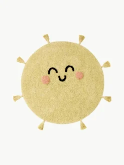 Handgeweven kindervloerkleed You're My Sunshine met kwastjes, wasbaar^Lorena Canals Fashion