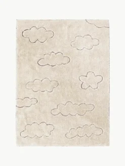 Handgeweven kindervloerkleed Clouds met hoog-laag effect, wasbaar^Lorena Canals Hot