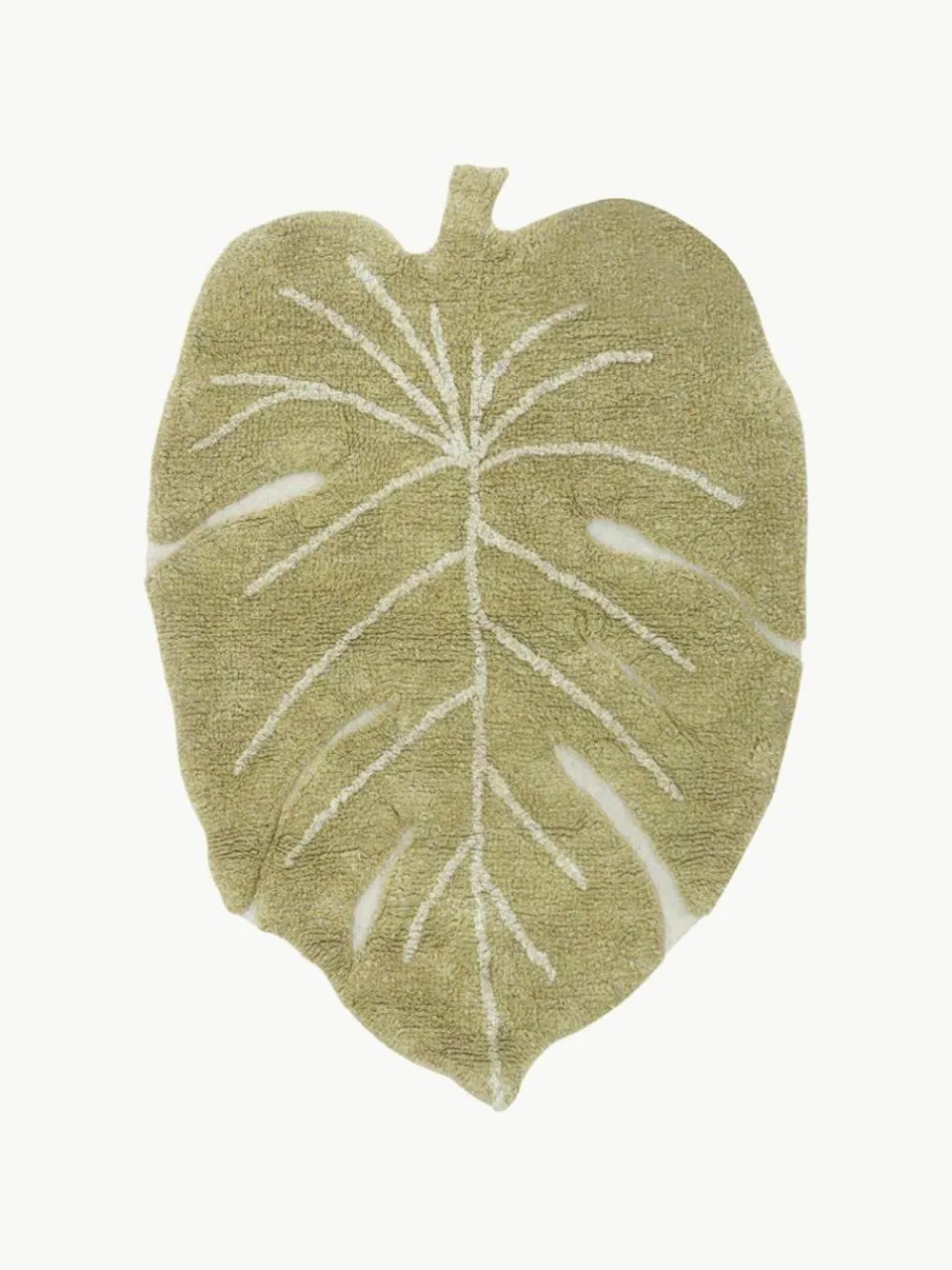 Handgeweven kindervloerkleed Mini Monstera met hoog-laag effect, wasbaar^Lorena Canals Best
