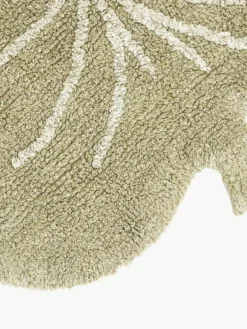 Handgeweven kindervloerkleed Mini Monstera met hoog-laag effect, wasbaar^Lorena Canals Best