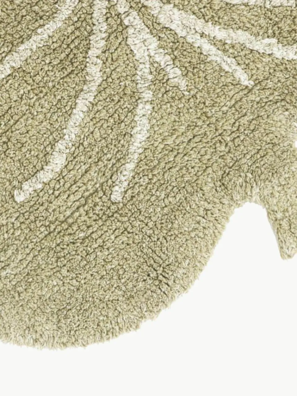 Handgeweven kindervloerkleed Mini Monstera met hoog-laag effect, wasbaar^Lorena Canals Best