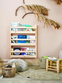 Handgeweven kindervloerkleed Mini Monstera met hoog-laag effect, wasbaar^Lorena Canals Best