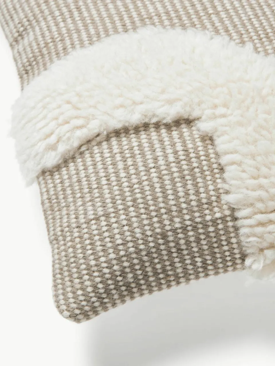 Handgeweven kussenhoes Wool^Westwing Collection Online